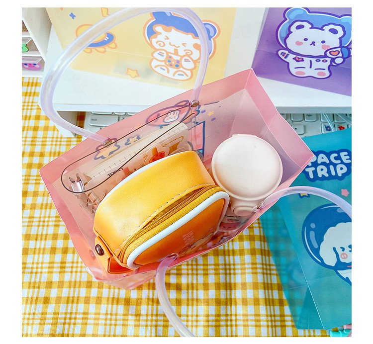 Túi xách trong suốt in hình hoạt hình đáng yêu