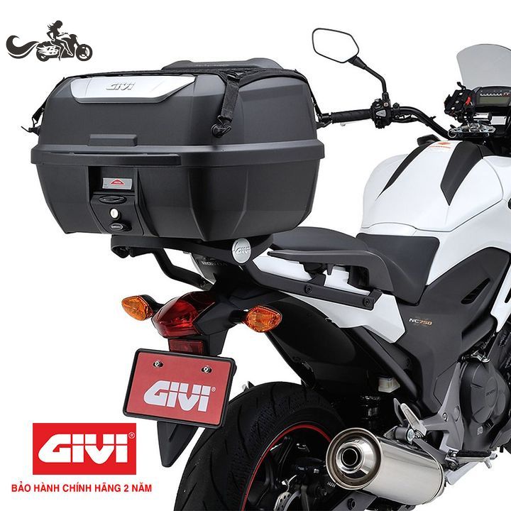 Thùng Sau 43 Lít Có Lưới Ràng Đồ Đựng 2 Nón Bảo Hiểm Mã E43NTL-ADV Hàng Chính Hãng GIVI Bảo Hành 2 Năm