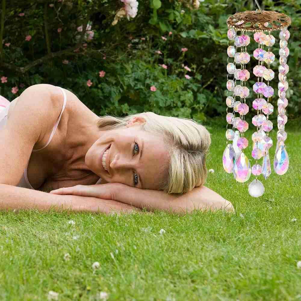 LET Chuông Gió Pha Lê Sáng Tạo Trang Trí Sân Vườn / Trong Nhà / Ngoài Trời