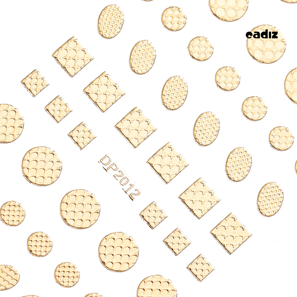 Tấm Sticker Dán Móng Họa Tiết Hình Học Đơn Giản Dành Cho Nữ