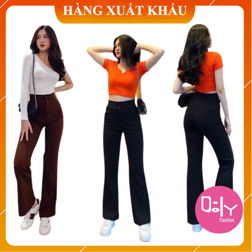 Quần tây nữ ống loe công sở - Quần ống loe chất tuyết mưa cực tôn dáng