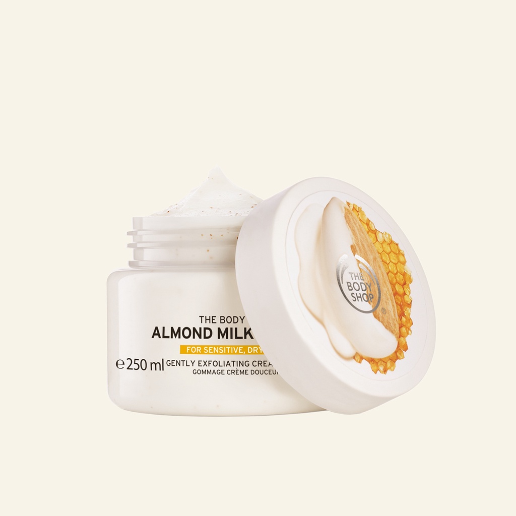 Tẩy tế bào chết cơ thể The Body Shop Almond Milk & Honey Gently Exfoliating Cream Scrub 250ML