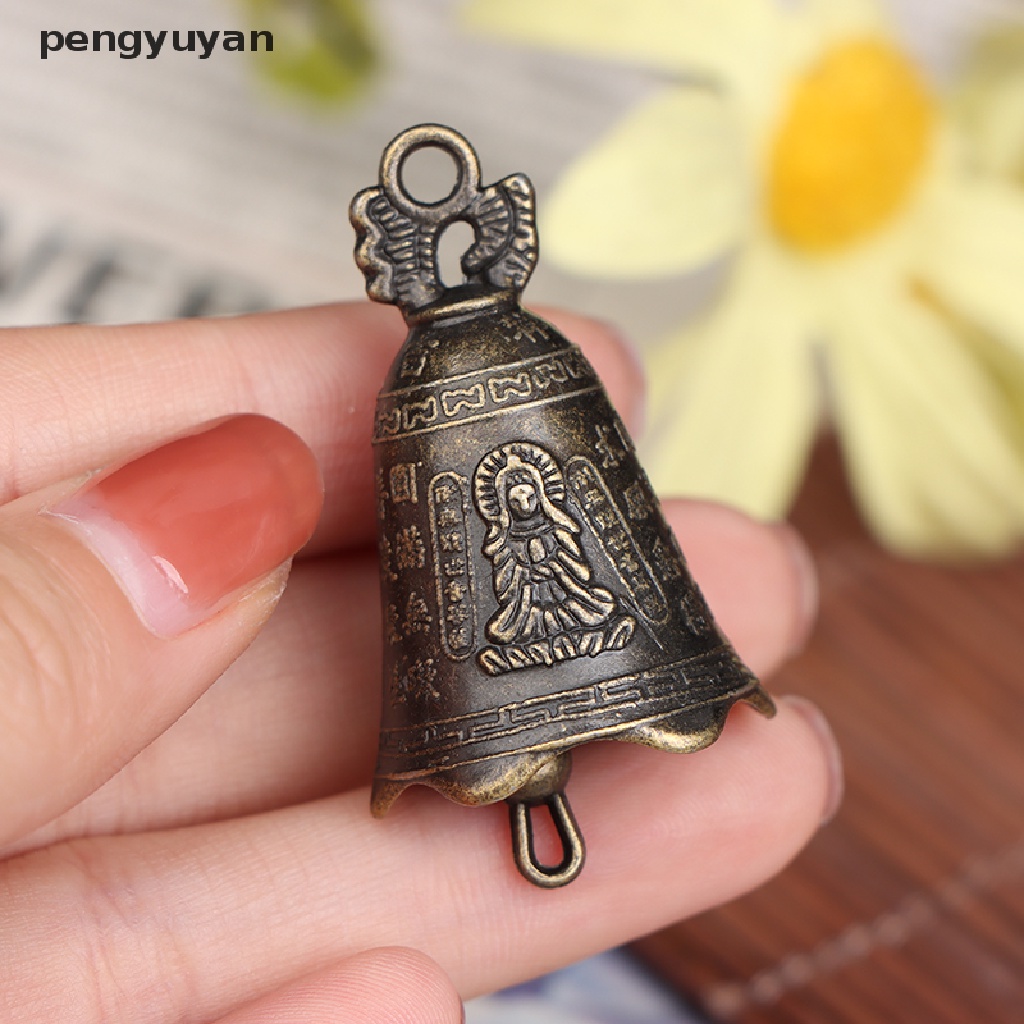 [pengyuyan] Chuông Phật Cầu Nguyện Mini Điêu Khắc Trung Hoa Cổ Điển [Mới]