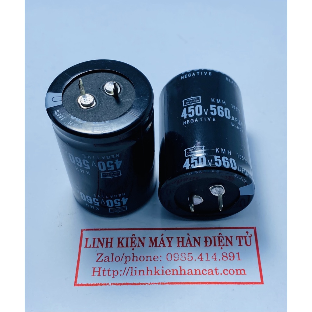 Tụ Nguồn 560UF 450V Thân To Kích Thước 35x50