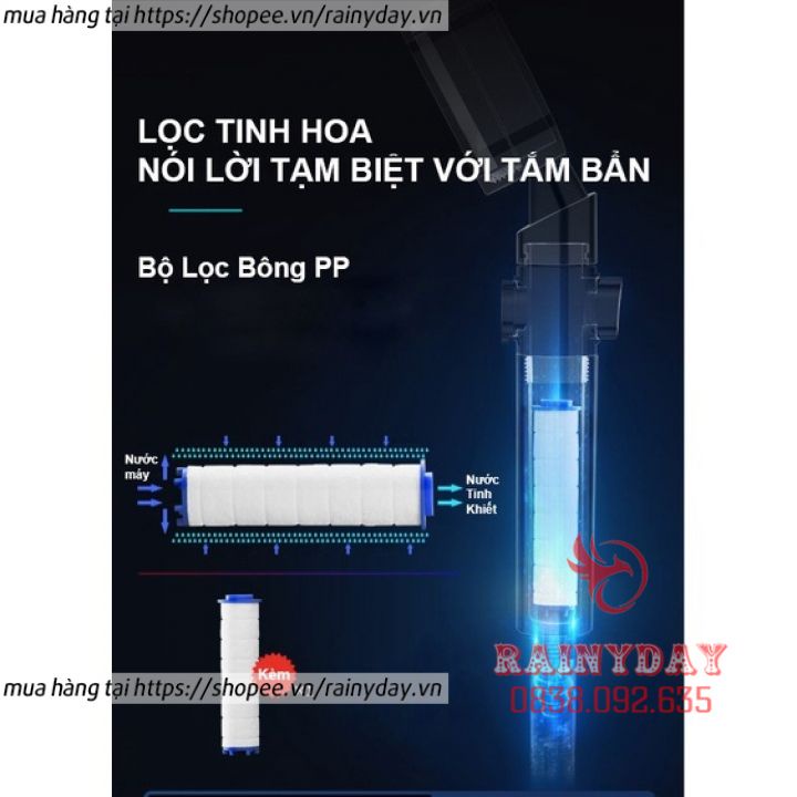 Bộ vòi sen tăng áp cánh quạt, vòi hoa sen có cánh quạt tăng áp tiết kiệm nước tắm cao cấp kèm dây