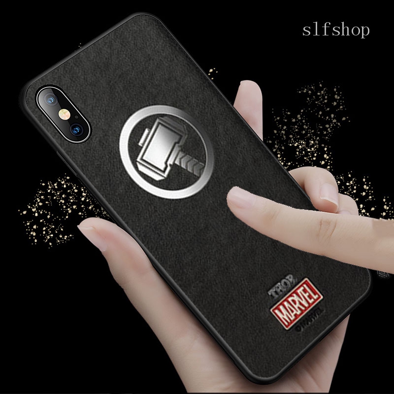 Ốp điện thoại mềm in hình ảnh Marvel tông màu đen cho iPhone 5 5S SE 6 6S 7 8 Plus 11 Pro X XS Max