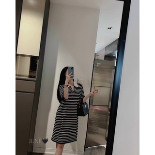 Váy Xuông Kẻ Đen Trắng