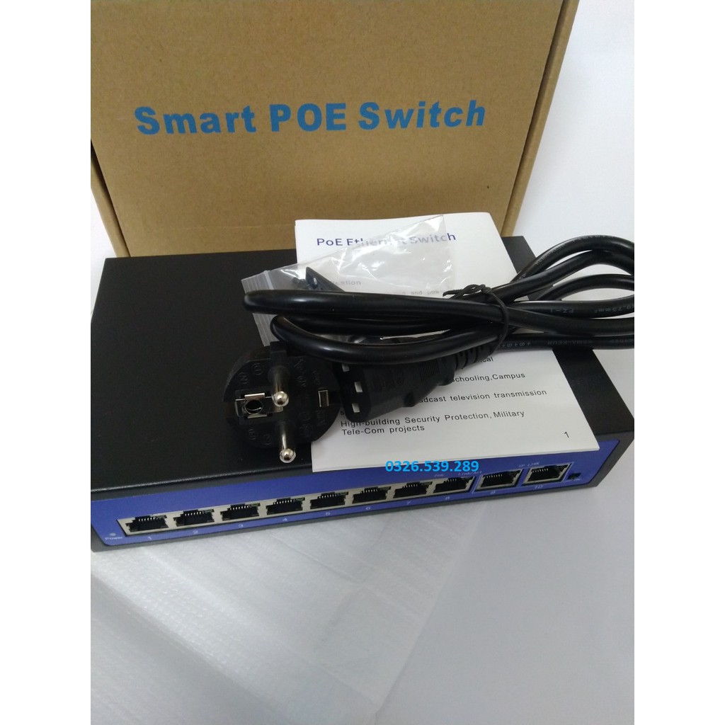 Switch POE 8 cổng 10/100 chuyên dụng cho hệ thống camera an ninh