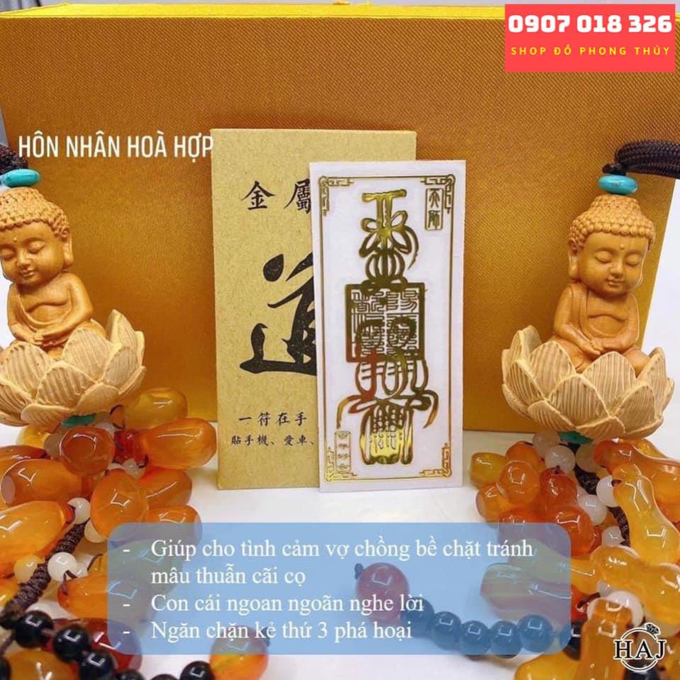 Miếng Dán Điện Thoại Tài Lộc HÔN NHÂN HÒA HỢP Đẹp Lung, Linh Phù Hợp Các Loại Điện Thoại, Laptop, Bỏ Ví