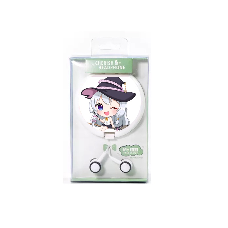 Tai nghe hộp tròn in hình HÀNH TRÌNH CỦA ELENA chibi anime xinh xắn tiện lợi