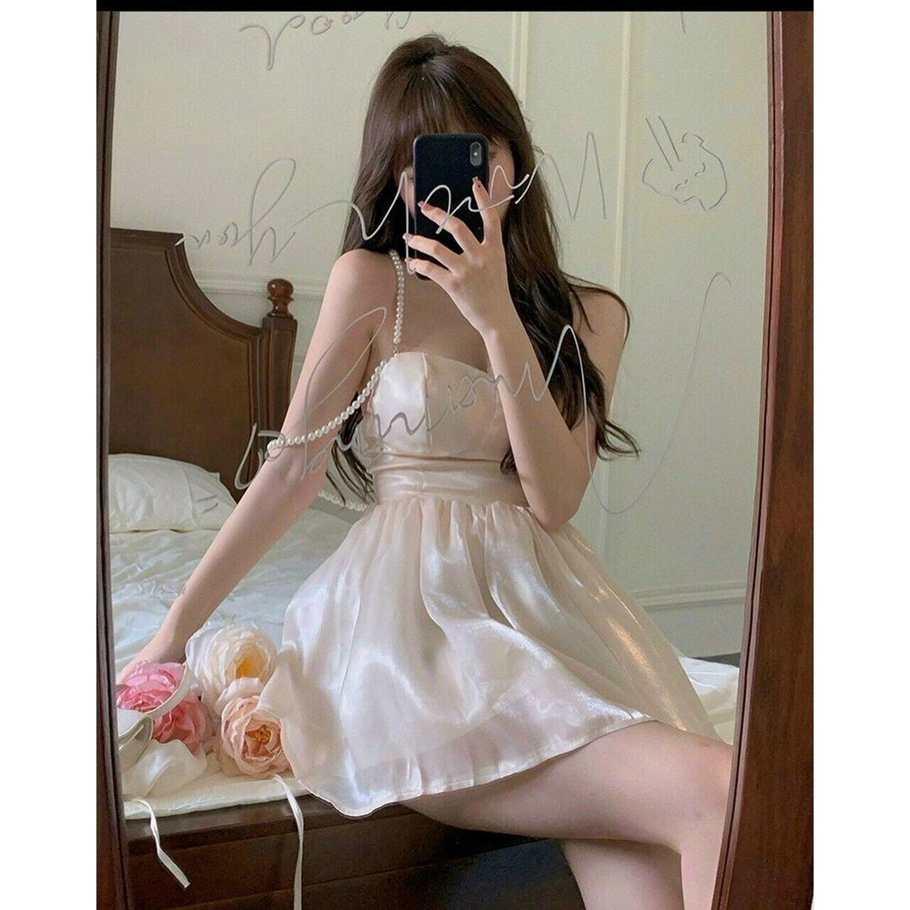 Đầm nude cúp ngực kết cườm Hakieu