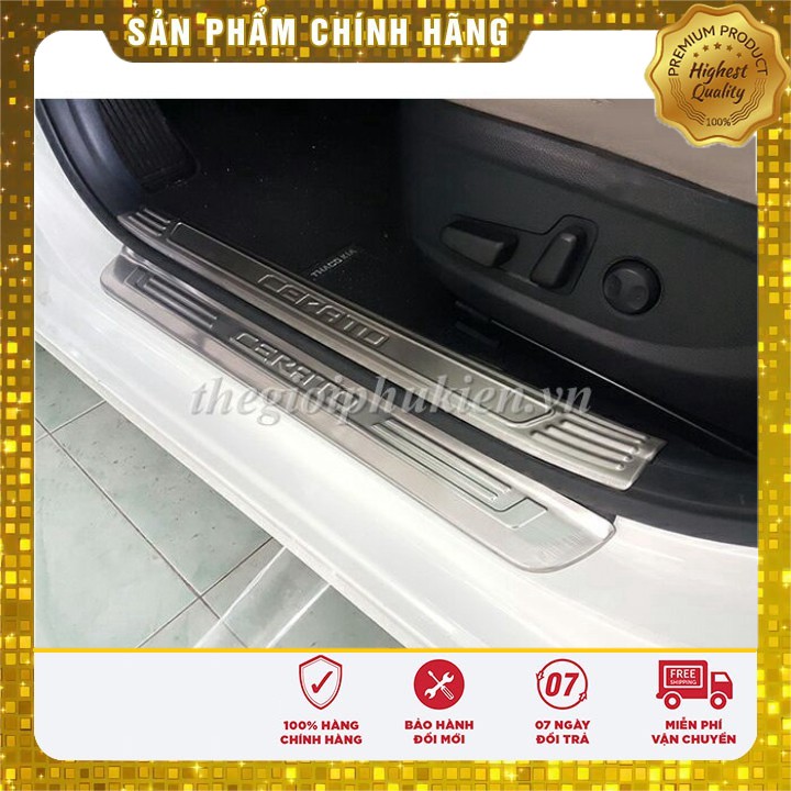 Bộ Ốp bậc cửa - Nẹp bước chân Kia Cerato 2019 – Mẫu INOX {SIÊUKHUYENMAI}