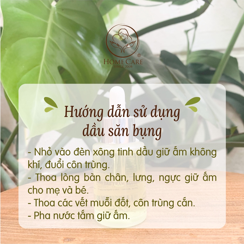 Tinh dầu tràm nguyên chất 100% Home Care giữ ấm tránh gió, xua đuổi côn trùng, bảo vệ sức khỏe cho bé và gia đình