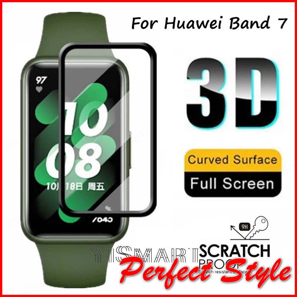 Miếng dán Full màn 3D đồng hồ Huawei Band 7 viền đen