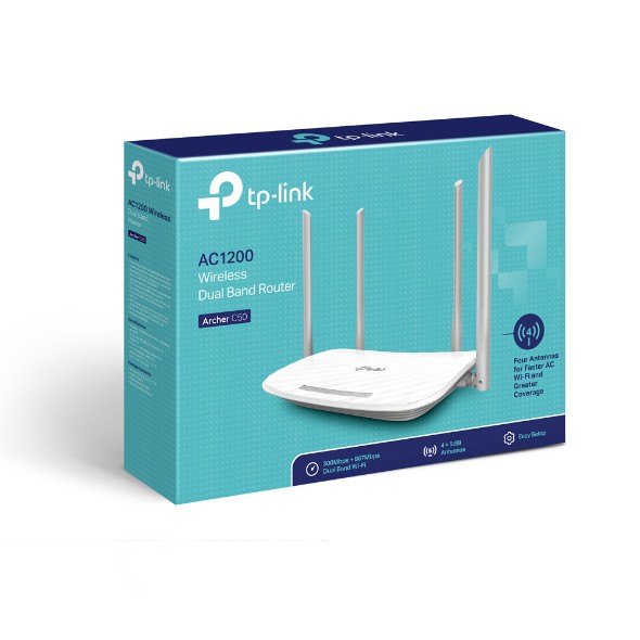 Router Wifi TP-LINK C50 băng tần kép tplink C50 AC1200 - Hàng Chính Hãng