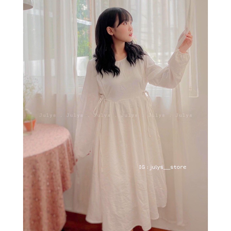 [Mã FAGREEN1505 giảm 10% tối đa 30K đơn 99K] Váy babydoll buộc nơ eo (ảnh thật kèm video cận cảnh) | BigBuy360 - bigbuy360.vn