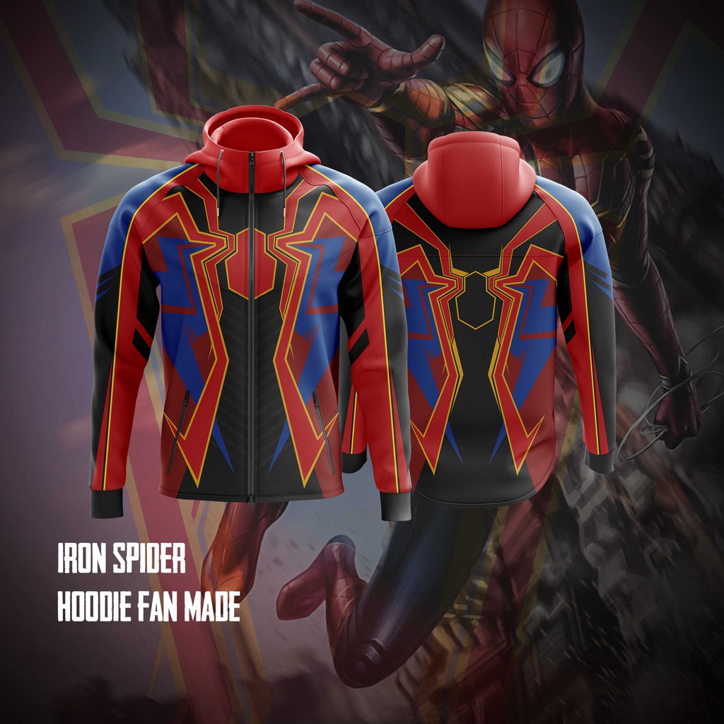Áo khoác Hoodie Zipper Spider Man