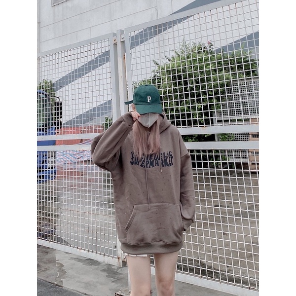 Áo hoodie nỉ lót bông chữ Supermaket | BigBuy360 - bigbuy360.vn