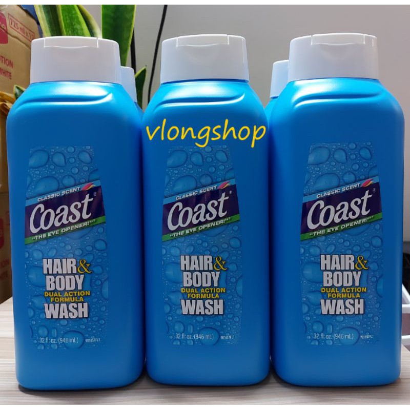 Sữa tắm gội cho nam COAST HAIR AND BODY WASH(946ml) của Mỹ