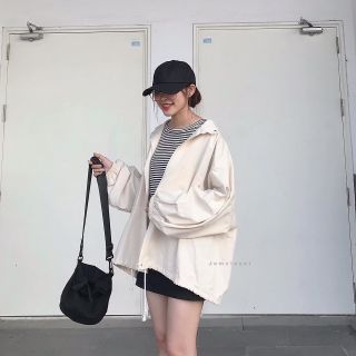 Áo Khoác Jacket Kaki SAMI Uzzlang Form Rộng - AKF2