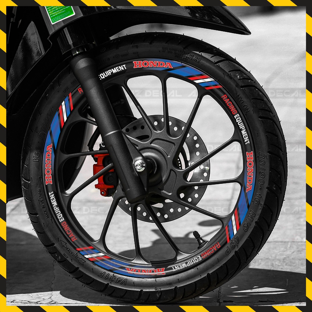 Tem Vành Dán Xe Máy Mẫu Honda Racing | FullV20 | Tem Dán Mâm Xe Chất Liệu Chống Nước, Bền Màu