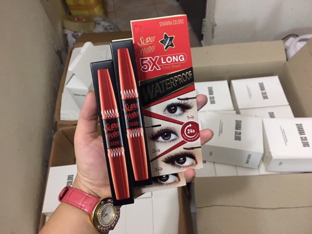 Mascara 2 đầu nối mi sivanna Super model 5x