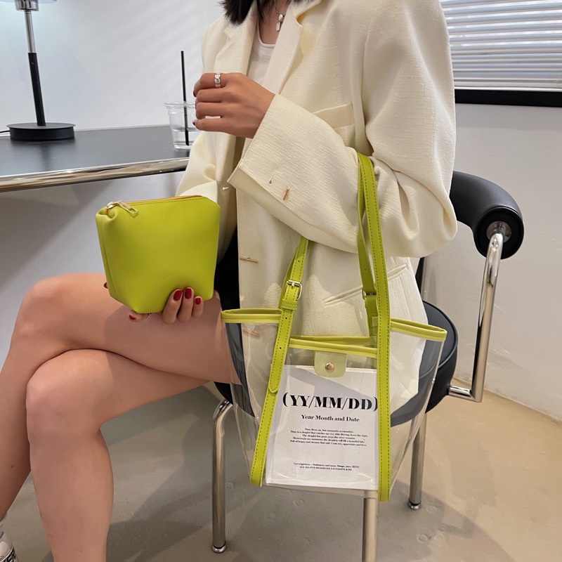 Túi Xách Trong Suốt Thời Trang Mùa Hè Hàn Quốc 2022 Dễ Phối Đồ Dành Cho Nữ