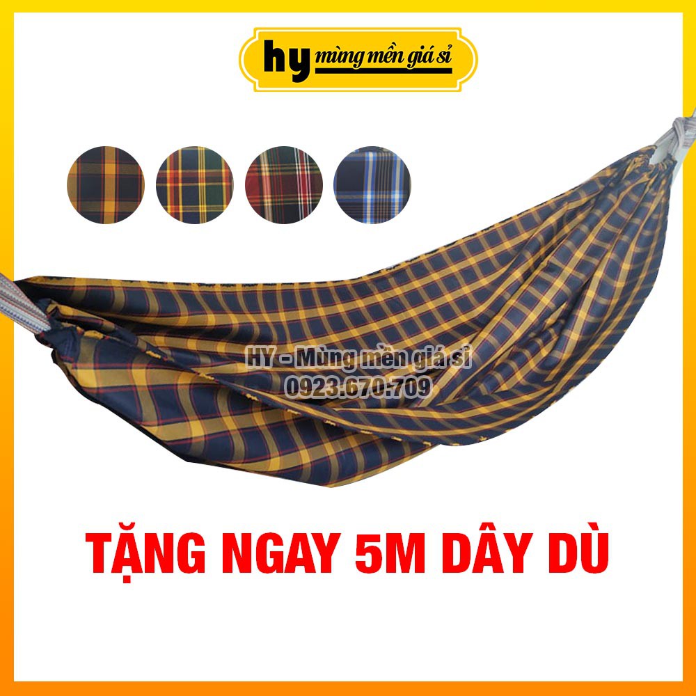 [TẶNG 5M DÂY] Võng kaki dài 2m dày dặn - ẢNH THẬT 100% (Giao màu ngẫu nhiên)