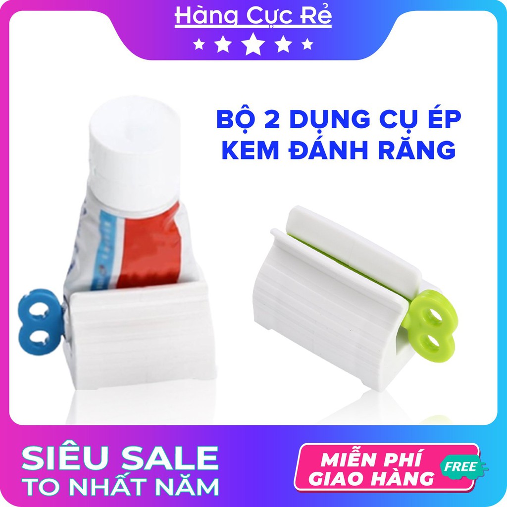 Bộ 2 dụng cụ ép kem đánh răng Freeship Thiết bị lấy kem triệt để kiêm giá đỡ Hàn Quốc Style - Shop Hàng Cực Rẻ