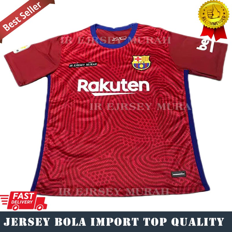 Áo Thủ Môn 2021 Red Barca Gk Goalkeeper Jersey 2020