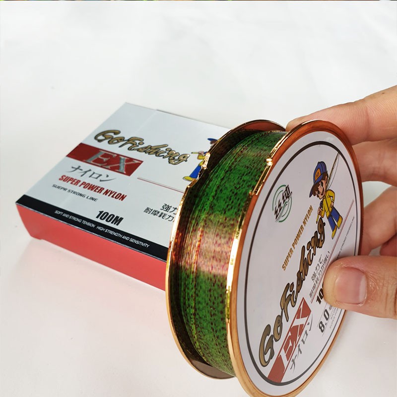 Cước câu cá tàng hình dài 100m dây cước Nylon Gofishing đủ size tải cá tốt dùng làm dây trục câu cá DC-01