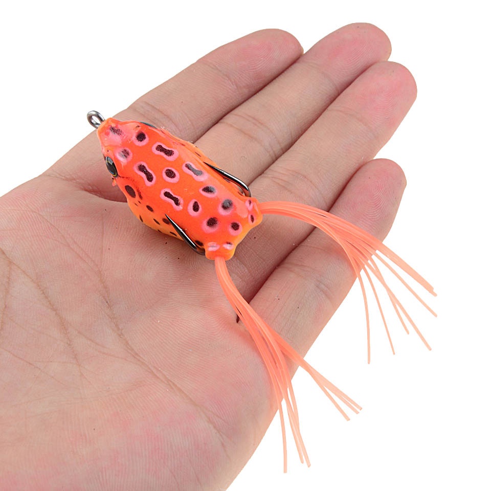 Mồi Câu Cá Nhân Tạo Mềm Mại 4.7g / 4cm 8# Mồi Câu Cá Giả Hình Ếch Sấm Sét 3D