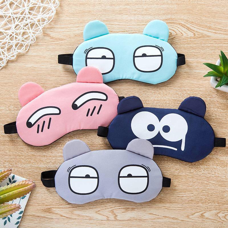 Mặt nạ bịt mắt ngủ mềm mại thoáng khí họa tiết hoạt hình dễ thương