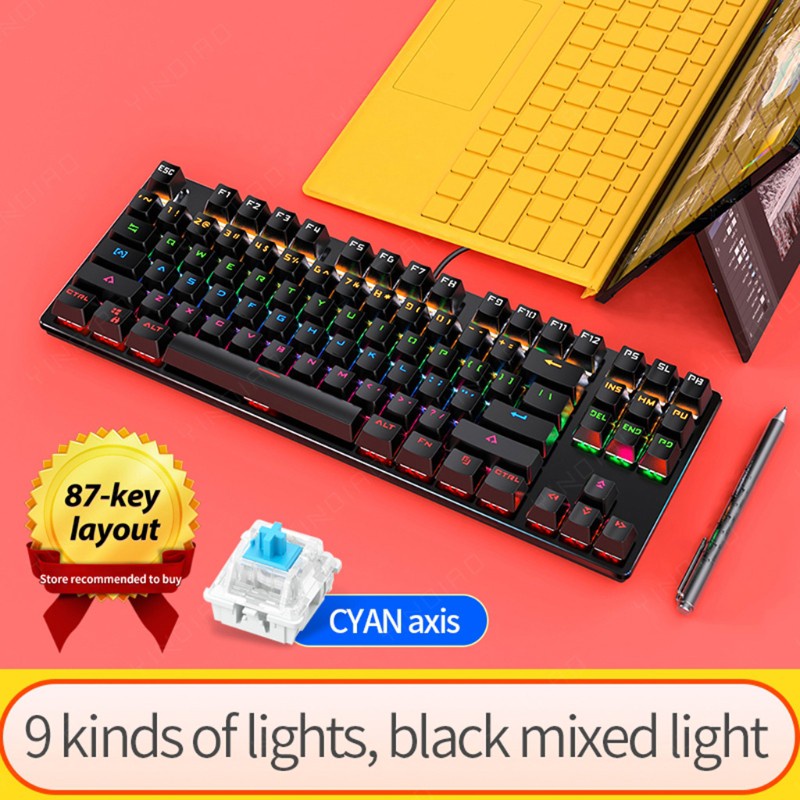 Utake Mechanical Gaming Keyboard K400 87 Keys Blue Switch Anti-Ghosting RGB Breath