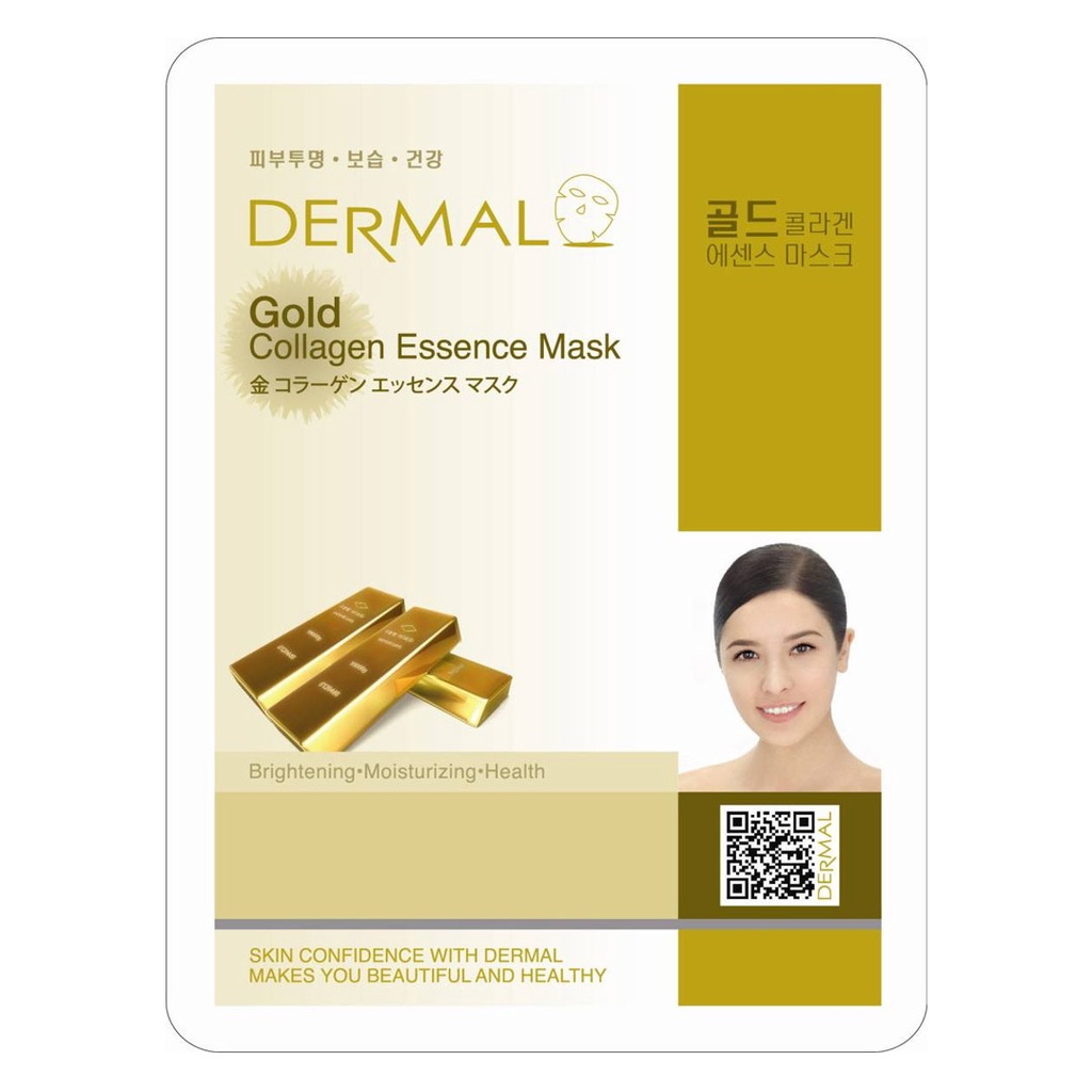 Mặt Nạ Chiết Xuất Vàng Dưỡng Sáng Da Dermal Gold Collagen Essence Mask 23g