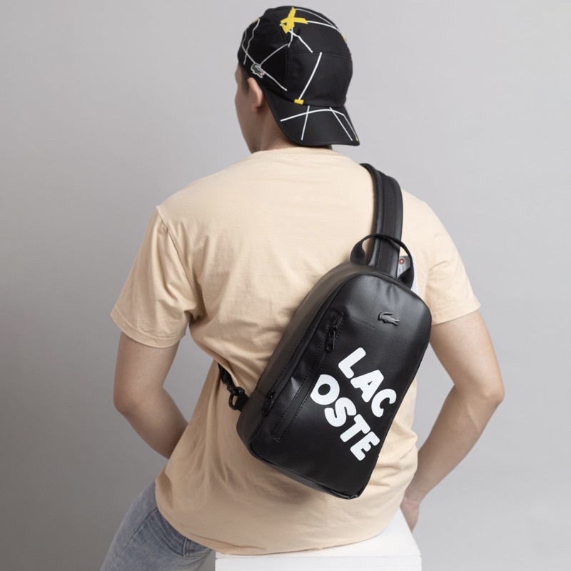 Túi đeo chéo nam nữ thời trang Lacoste da simili cao cấp chống thấm