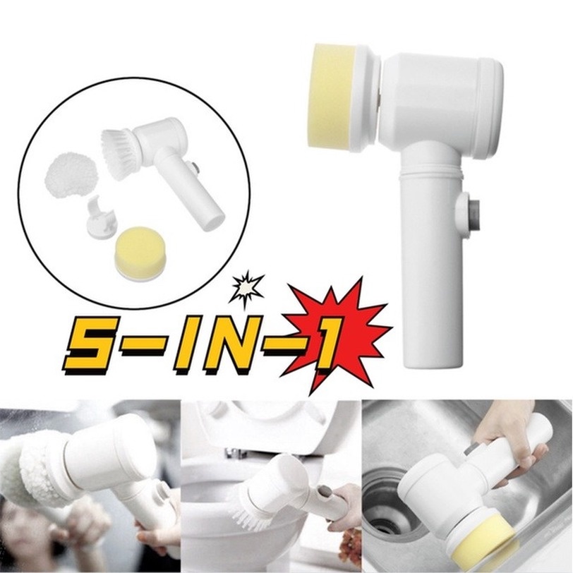 Bàn Chải Vệ Sinh Nhà Tắm Cầm Tay 5 Trong 1 Đa Năng Tiện Dụng