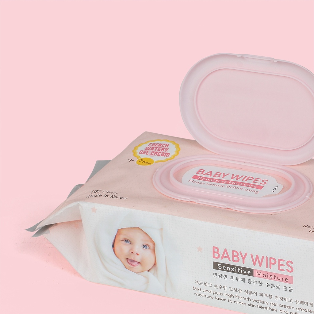 Khăn ướt ConCung Gentle Care Hàn Quốc cho da nhạy cảm (100 tờ) - Hồng