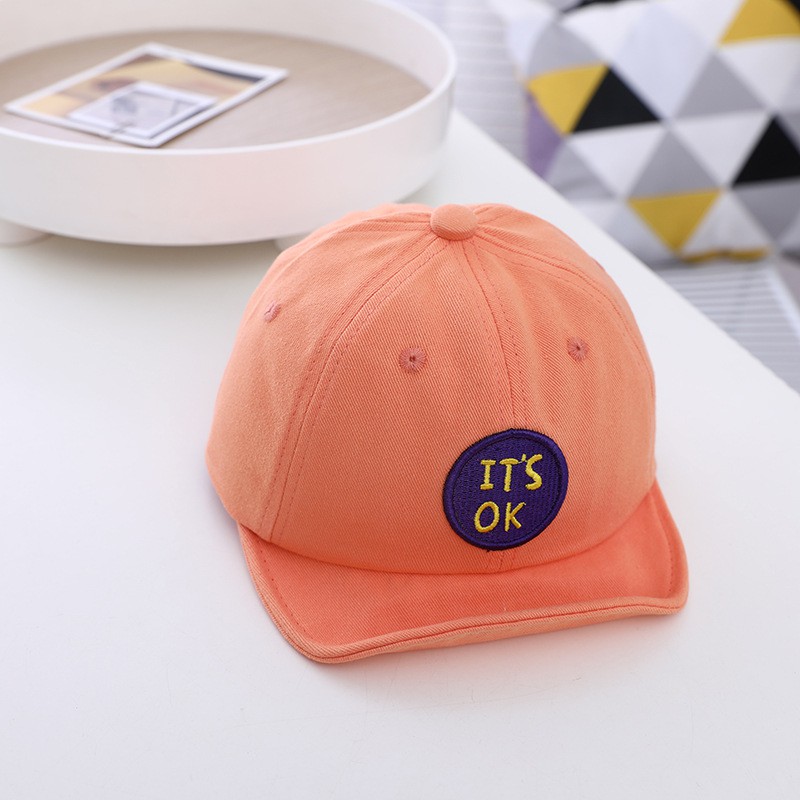 Mũ Lưỡi Trai Mềm Thêu Chữ Its Ok Thời Trang Xuân Thu Cho Bé