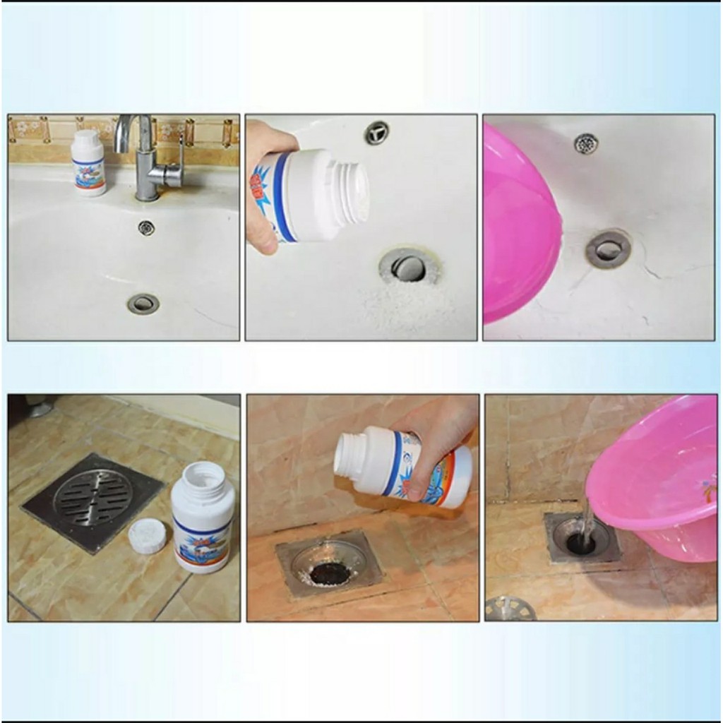 [FREESHIP] Chai bột tẩy vệ sinh ống nước, bồn rửa tiện lợi cho mọi gia đình (chai đỏ)
