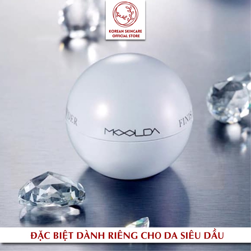 Phấn phủ cho da dầu Moolda 10g khóa ẩm, làm sáng da, giảm hiệu ứng bóng dầu lên đến 24h