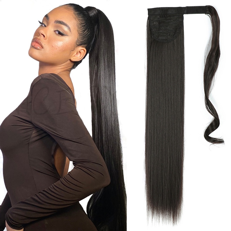 Tóc giả WIGSIN kiểu buộc đuôi ngựa thẳng/ xoăn dài 18 inch/ 22 inch