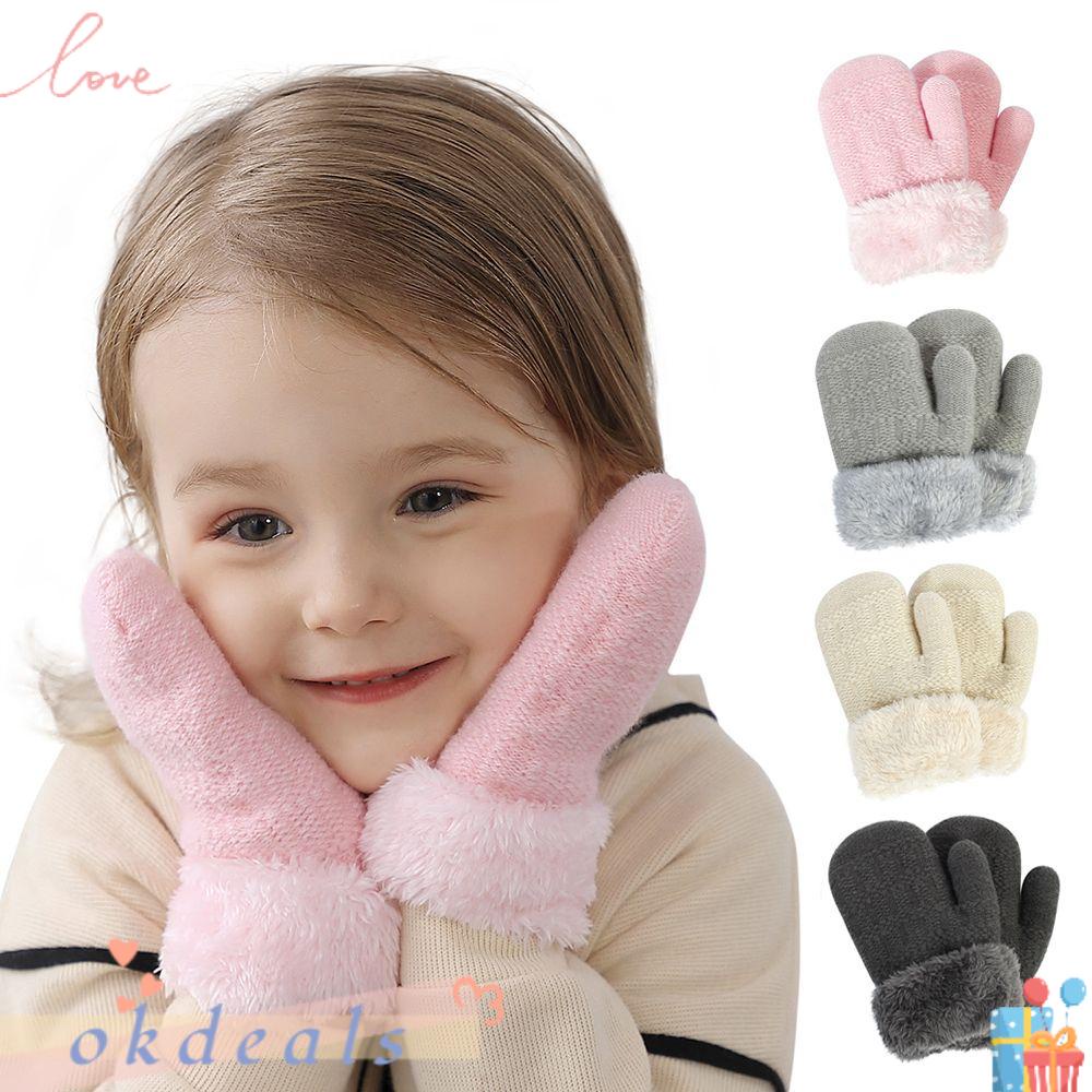 Găng Tay Dày Dặn Kiểu Dáng Hoạt Hình Dễ Thương Cho Bé