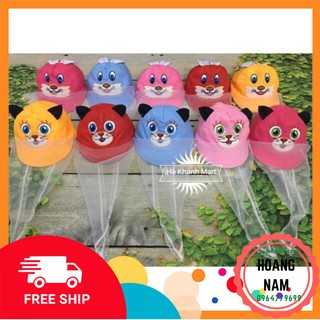 (FREESHIP TỪ 50K) MŨ CÓ KHĂN VOAN, CHỐNG BỤI CHỐNG GIÓ CHO BÉ