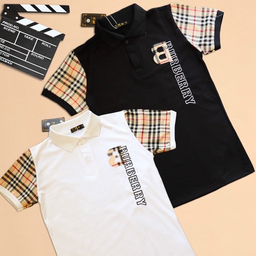 Áo thun nam tay ngắn có cổ thêu kiểu BBR vải dày đẹp thấm hút mô hôi cao cấp AHFASHION