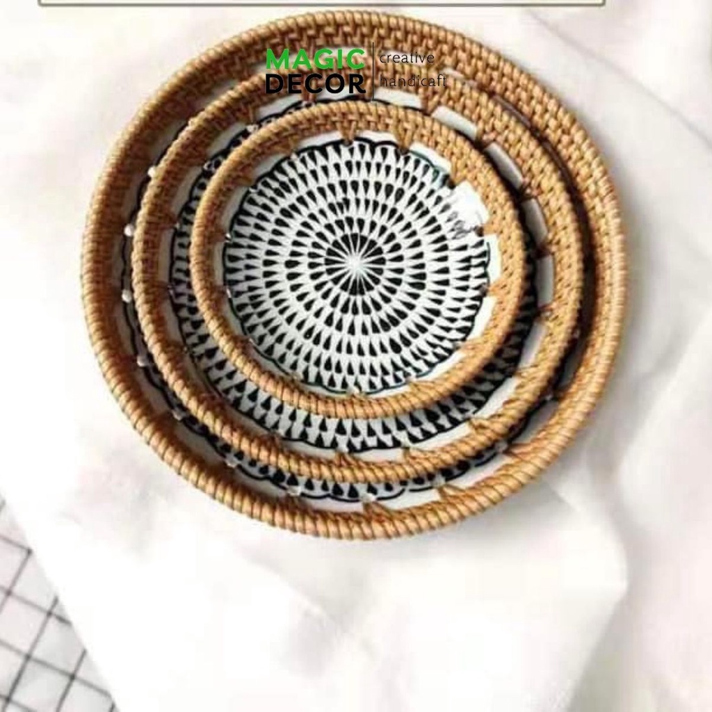 Bát tô đựng đồ ăn, trái cây bằng sứ viền mây decor trang trí MAGICDECOR