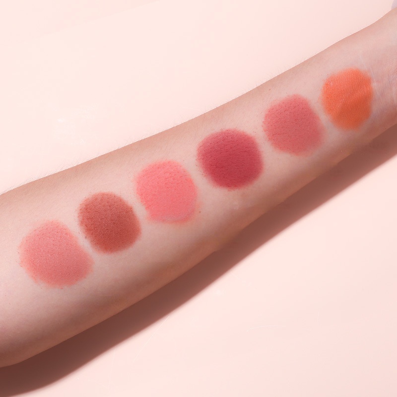 [Hàng mới về] Bảng phấn má hồng 6 màu trà sữa trang điểm tạo khối thời trang cho nữ