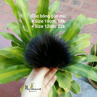 Cục bông gắn mũ (cúc bấm)