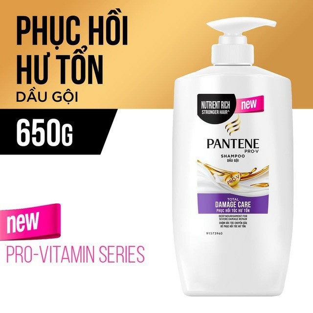 Dầu gội Pantene Ngăn Rụng Tóc/ Chăm Sóc Hư Tổn chai 650g/1200g