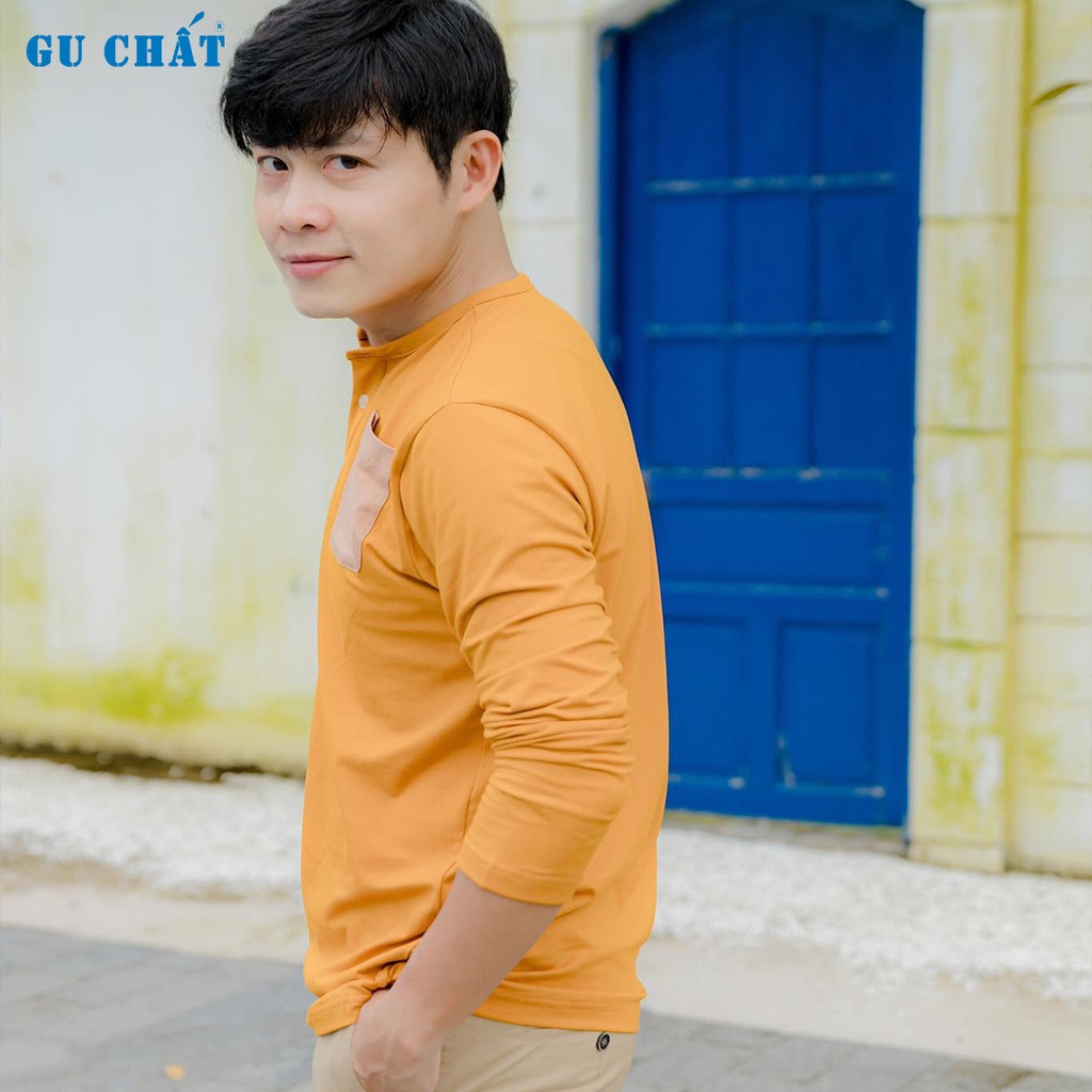 Áo Thun Nam Cổ Tròn Dài Tay GU CHẤT, Chất Cotton Cao Cấp, Không Phai Màu, Co Giãn Tốt, GUTD01
